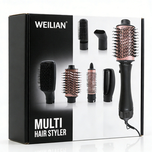 <span class=keywords><strong>Brosse</strong></span> sèche-cheveux ionique 8 en 1 avec styler à air chaud, double tension, petit peigne sèche-cheveux, peigne électrique, <span class=keywords><strong>brosse</strong></span> sèche-cheveux - Product Image 2