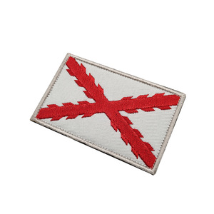 Parches Bordados Españoles con Cruz Borgoña, Tela de Fieltro Ecológica Termoadhesiva, Parches Personalizados para Mochilas, Sombreros y Ropa - Product Image 5