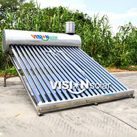 Chauffe-eau solaire, w, en acier inoxydable, avec tube, haute qualité