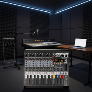 Mezclador de DJ de 8 Canales MX Audio, Consola Analógica con Bluetooth, Grabación USB, Ecualizador de 7 Bandas, Efectos Integrados para Karaoke y Podcasting - Product Image 2