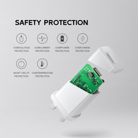 Chargeur USB A/C 15W 5V 3A certifié UKCA, prise UK pour iPhone Samsung