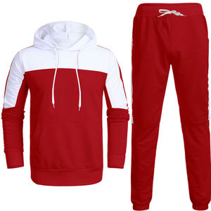 Ensemble de survêtement à capuche en coton épais 100 % grande taille avec logo brodé et pantalon de jogging évasé - Product Image 5