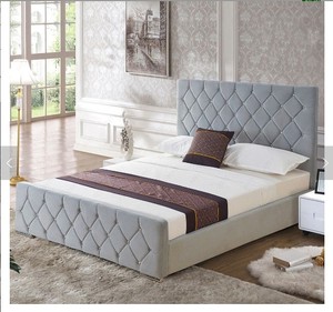 Meubles de lit de haute qualité roi reine taille lit en tissu avec tête capitonnée - Product Image 3