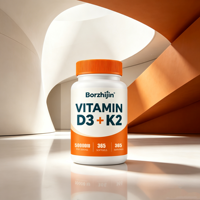 Özel Formüllü Vitamin D3 50000 IU K2 Yumuşak Kapsüller Yüksek Etkili Kemik ve Kardiyovasküler Sağlık Desteği Bitkisel Takviyeler OEM