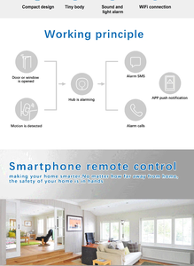 Tuya Smart Home Wifi Blitzs irene <span class=keywords><strong>Alarm</strong></span> 110dB Lautsprecher Indoor <span class=keywords><strong>Wireless</strong></span> 433MHz Sirene Sicherheits alarme für Tuya <span class=keywords><strong>GSM</strong></span> Alarmsystem - Product Image 5