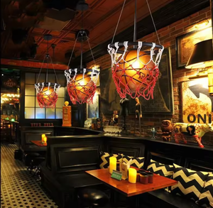 Nouveau design moderne lampe suspendue de basket-ball LED lampe pour enfants lampe en bois enfant personnalisé magasin de vêtements sur le thème du sport de gymnase - Product Image 3