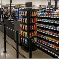 Présentoir rotatif personnalisé en métal pour snacks et bonbons, idéal pour les caisses de supermarché – Fabrication OEM/ODM