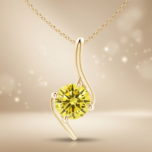 VANUJEWELS Colgante de Zafiro en Oro Amarillo con Engaste de Garra, Joyería Clásica Unisex para Uso Diario, Bañado en Rodio, Oro 18K 14K 10K, Plata 925 - Product Image 1
