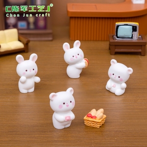 Cảnh quan Dễ Thương Thỏ nhỏ gấu búp bê tự làm trang trí phụ kiện xe máy tính để bàn nhỏ đồ trang trí nhỏ - Product Image 6
