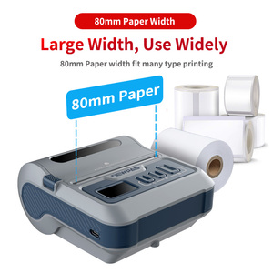 NEWPAS 80mm termal POS yazıcı hiçbir mürekkep makbuz ve etiket baskı <span class=keywords><strong>USB</strong></span> + arayüz taşınabilir etiket makinesi - Product Image 6