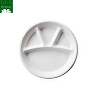 Service personnalisé canne à sucre Bagasse 100% plaques compostables 4 compartiments