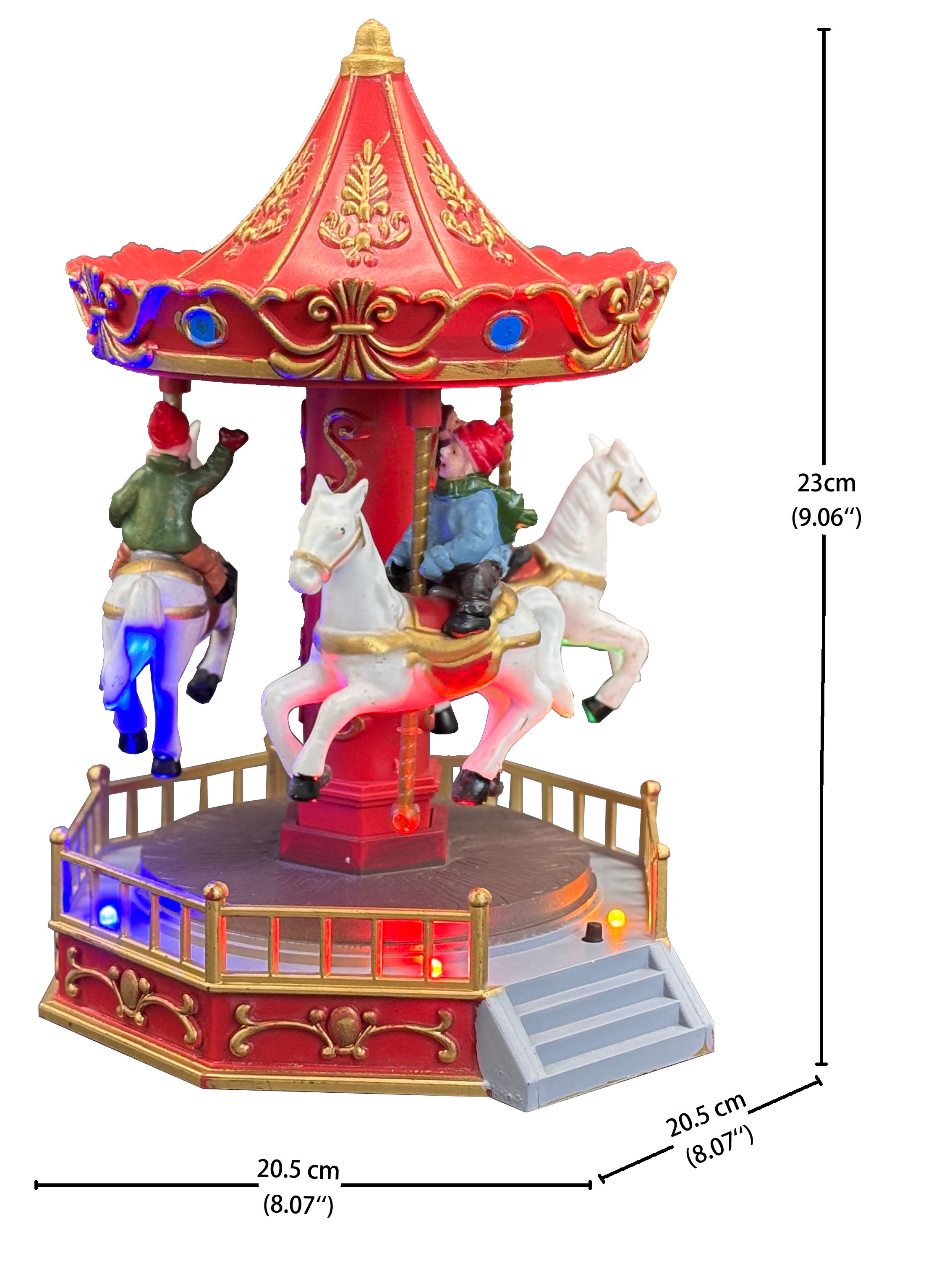 Xmas Carousel with Led light and moving