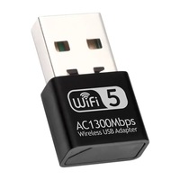 Logo personnalisé Mini AC1300 double bande USB carte réseau sans fil Gigabit WiFi récepteur émetteur adaptateur Dongle pour PC portable