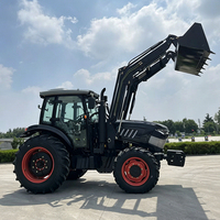 Trattore Agricolo Versatile 100hp 90hp 4x4 4wd con Cabina, Fresa Rotante e Falciatrice Adattabile a Molteplici Terreni