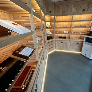 Vitrine à cigares électrique à LED en bois de cèdre espagnol avec serrure intelligente, température et humidité réglables, personnalisable - Product Image 2