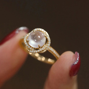 Anello Stile Pietra Lunare per Donne, Elegante Gioiello da Dito alla Moda - Product Image 6