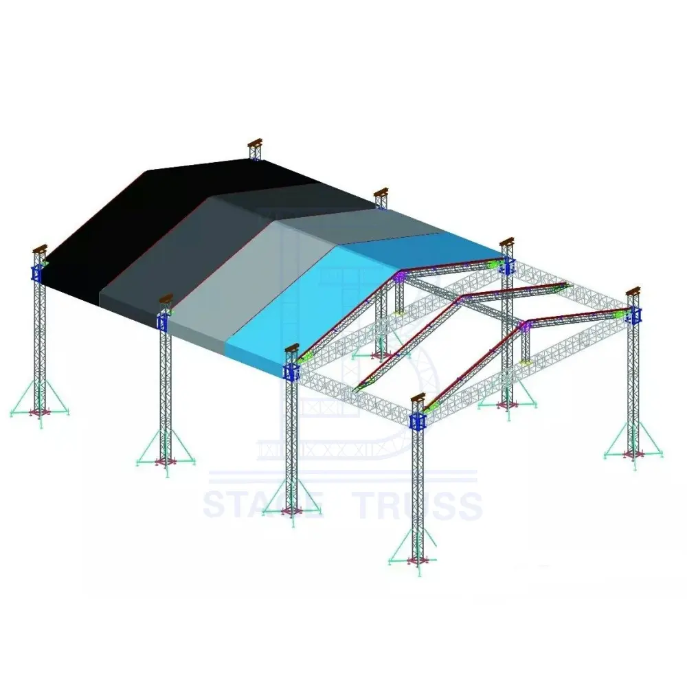 Sistema de diseño de estructura de armazón de aluminio personalizado, conjunto completo de armazón de techo de iluminación a la venta
