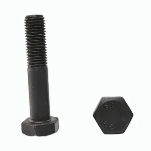 Baut sekrup Hex hitam Din931 Tuerca Y Tanpa pengencang baut segi enam 10.9 Harga baut kepala Hex