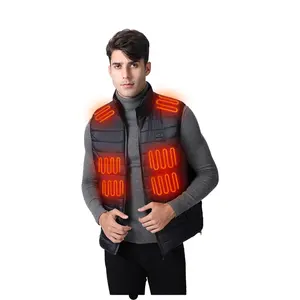 Slimme Verwarmde Vest 5V Usb Oplaadbare Lichtgewicht Heren Body Warmer Plus Maat 9 Verwarmingszones Verwarmd Vest