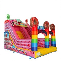 Château gonflable combiné avec toboggan extérieur de qualité commerciale de la marque HTH