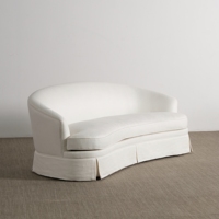 Vente directe d'usine, canapé en lin courbé de style vintage français, canapé en tissu pour appartement, villa, salon, personnalisable