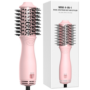 Mini <span class=keywords><strong>Spazzola</strong></span> Styler ad Aria Calda 4-in-1 1000W Doppia Tensione, Cilindro Ovale da 2,3 Pollici <span class=keywords><strong>per</strong></span> Asciugatura Rapida, Lisciatura e Arricciatura - Product Image 1