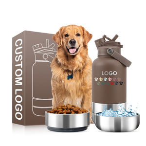 Biểu Tượng Tùy Chỉnh 32Oz <span class=keywords><strong>Pet</strong></span> Trung Chuyển Du Lịch Con Chó Con Thép Không Gỉ Đôi Tường Cách Nhiệt 3 Trong 1 Con Chó Chai Nước Với Lưu Trữ Dưới - Product Image 1