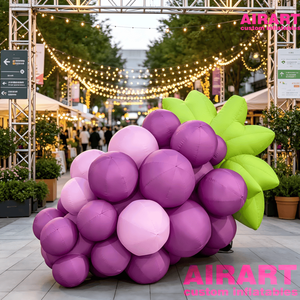 Grappolo d'uva gonfiabile gigante viola per decorazioni di centri commerciali, grappolo d'uva gonfiabile personalizzato per esposizioni del Festival del Raccolto - Product Image 1