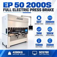 Presse plieuse CNC entièrement électrique à double servo, haute précision, 50T 2000mm, à économie d'énergie rapide, pour armoires et boîtiers en tôle