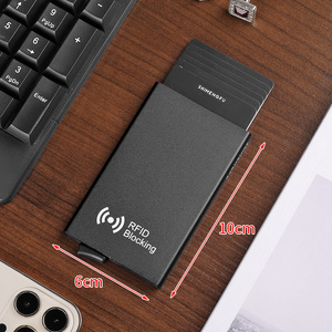 Offre Spéciale SHIMENGFU Modèle <span class=keywords><strong>Yamo</strong></span> Porte-cartes de crédit et d'identité multicolore en aluminium à poussoir latéral, style Normcore/Minimaliste, sans fermeture, 70g - Product Image 5