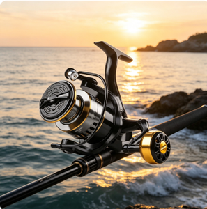 <span class=keywords><strong>Moulinet</strong></span> de pêche spinning et baitcasting entièrement métallique, gaucher, noir et or, résistant à l'eau salée, rapport de transfert 5.2:1, 140g, pour canne à pêche en mer et pêche aux leurres - Product Image 4