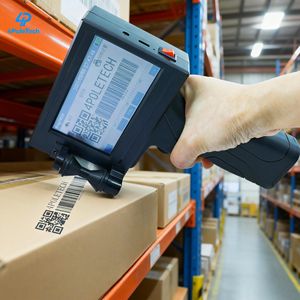 Imprimante jet d'encre portable 4POLETECH pour marquage et codage des petites entreprises, idéale pour les numéros de circuits, les itinéraires sur site, et la marquage des bords avec dimensions et spécifications - Product Image 1