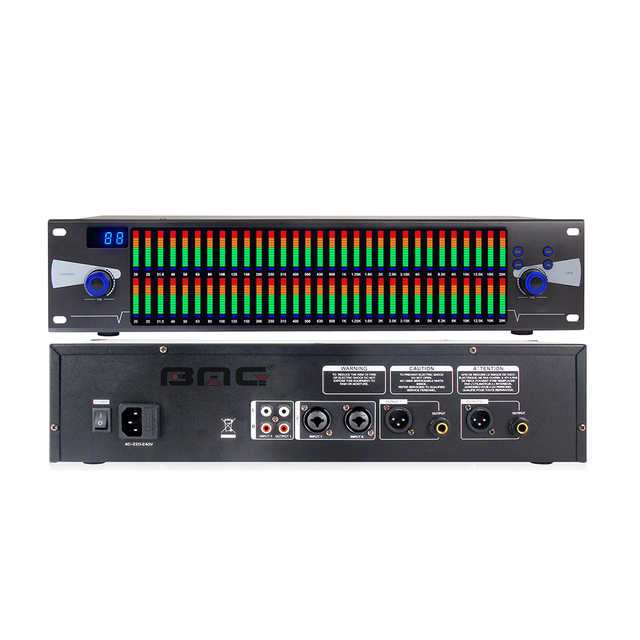 BMG EQ-328 31*2 Segment. Professional Digital Audio Stereo Graphic Equalizer