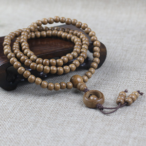 สร้อยข้อมือสวดมนต์พระพุทธศาสนา 6 เม็ด ทำจากไม้ 108 เม็ด ขนาด 6 มม. เครื่องประดับทางศาสนาสำหรับทุกเพศ ผลิตที่หางโจว - Product Image 3