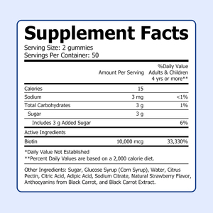 Private Label OEM Biotin Gummies Strawberry Flavor Dietary <b>Supplement</b> Improve Skin Hydration and Support Nervous System - Product Image 2