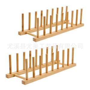 Creative bamboo cup holder, simple and drainable storage <b>rack</b> for home and kitchen use, independent website manufacturer. - Product Image 5