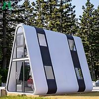 Structure en acier en forme de triangle, maison préfabriquée, panneau sandwich, durable, écologique, installation facile, garantie 1 an
