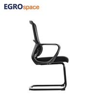 Chaise de bureau en maille EGROspace pour visiteurs, dossier moyen, appui-tête de haute qualité, pour personnel et fabricants