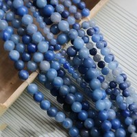 Perles rondes en jade Dong Ling multicolores naturelles en vrac, vente en gros, fournitures pour la fabrication de bijoux, bracelets et colliers DIY