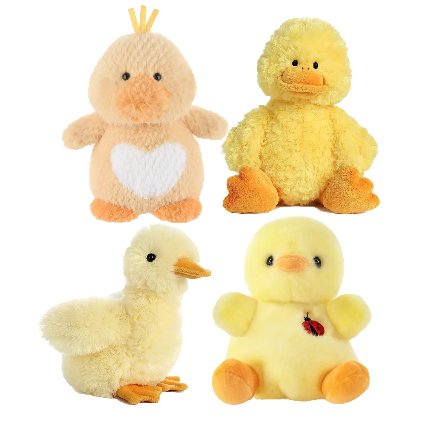 Custom Premium Easter Stuffed Duck Plush Toy Stuffed Farm Animal Yellow Duck A Huggable Soft Adorable White Baby Duckling Doll