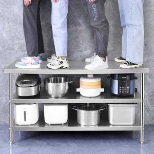 Tavolo da Lavoro Industriale Grande in Acciaio Inox Rinforzato per Cucina Commerciale OEM a Basso Prezzo - Product Image 6