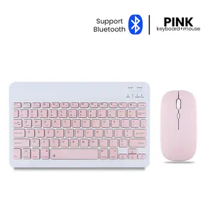 Mini Oplaadbare Teclado Y Mouse Bluetooth Wit Toetsenbord En Muis Combo Draadloze Toetsenbord En Muis Combo Voor Tablets Ios