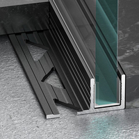 Système de balustrade en verre en alliage d'aluminium moderne en forme de U avec garantie de 5 ans, conception de rail supérieur pour balcon et terrasse