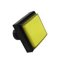 Interrupteur de Machine de jeu carré jaune 51*51mm avec bouton poussoir de jeu en gros léger