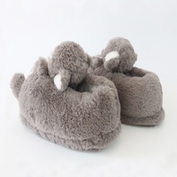 Chaussons d'intérieur pour femmes en fourrure pelucheuse, légers et chauds, en forme de koala, avec doublure en coton et couleurs personnalisées