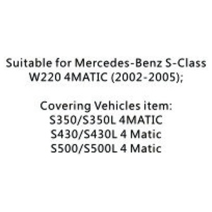 Pièces de réparation pour suspension pneumatique, amortisseur et airbag pour Mercedes Benz 4MATIC W220 (1998-2005) - Product Image 4