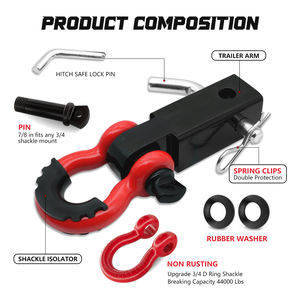 Ambull Factory Haute qualité Assemblage facile 4x4 Pickup Car <span class=keywords><strong>Auto</strong></span> Accessories D Shackle Hitch Receiver avec 2 ''Hitch Receiver - Product Image 3