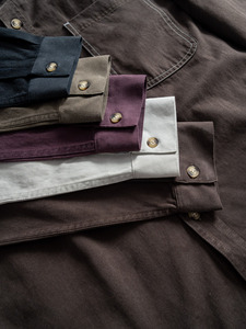 <span class=keywords><strong>Chemise</strong></span> à manches longues <span class=keywords><strong>en</strong></span> <span class=keywords><strong>lyocell</strong></span> personnalisée avec poches à surpiqûres contrastées pour hommes, <span class=keywords><strong>chemise</strong></span> décontractée à manches longues pour hommes, coupe ample, printemps - Product Image 5