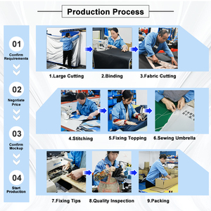 Lớn mặt trời bằng gỗ cong xử lý đôi tán không khí thông hơi bão tùy chỉnh Thương hiệu chất lượng gió chống mưa Ô Golf - Product Image 6