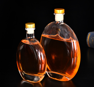 Bouteille de <span class=keywords><strong>vin</strong></span> rouge, de vinaigre de fruits ou de liqueur en verre, forme plate, design spécial, 100 ml, 125 ml, 250 ml, 500 ml, avec <span class=keywords><strong>bouchon</strong></span> en liège - Product Image 3